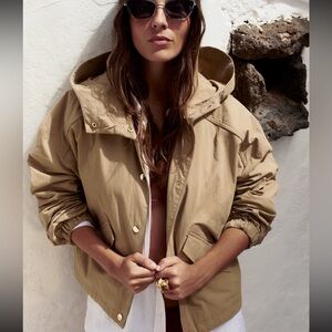 NWT Zara Hooded Technical Jacket (small)